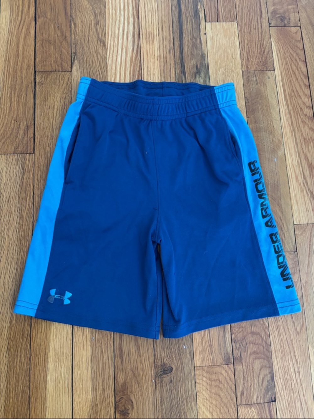 Under Armour Navy & Light Blue Boys' Athletic Shorts